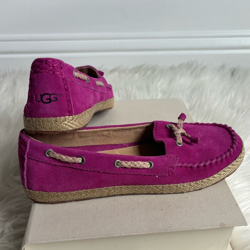 UGG Kids Pink Boat Shoes - Ariana (Sizes 13, 4)